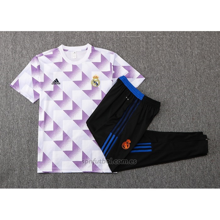 Chandal del Real Madrid Manga Corta 2022-2023 Blanco y Purpura